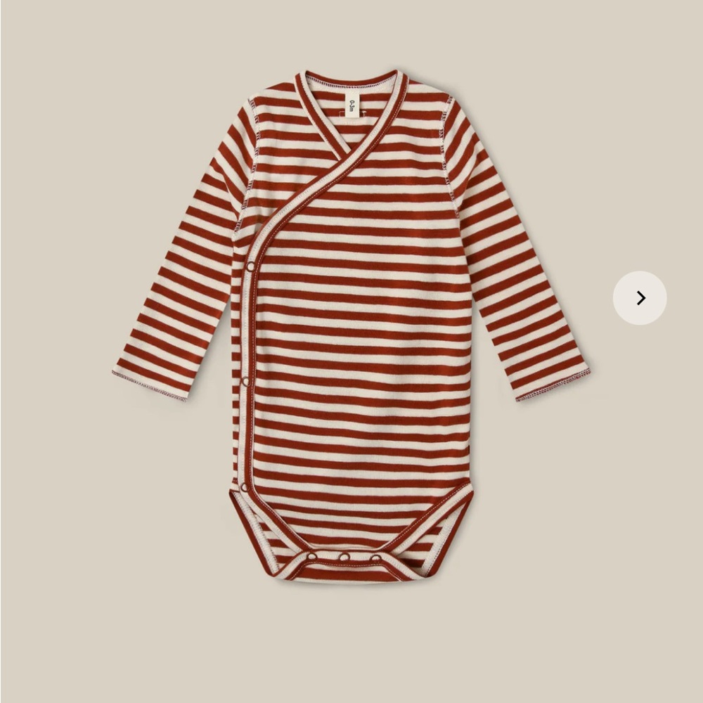 Organic Zoo wrap bodysuit and legging in paprika
